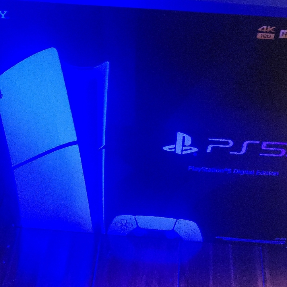Sony PS5 Digital Edition Console - Blue and White